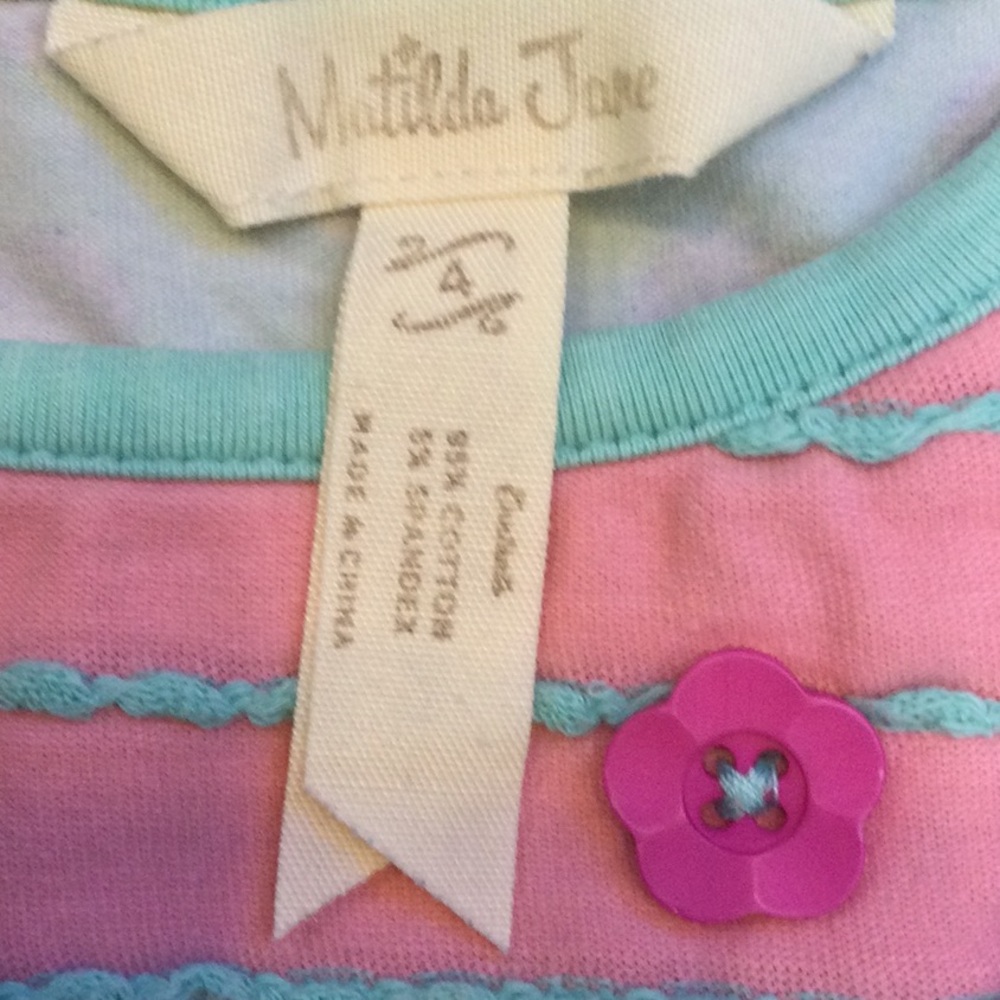 Matilda Jane Pink and Blue Striped Top - Picture 2 of 6